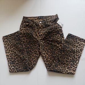 Zara Trf Leopard Print Jeans